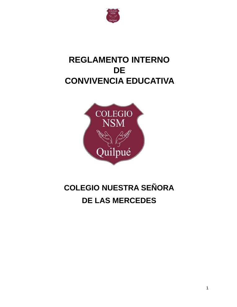 Página 1 del RICE Colegio NSM