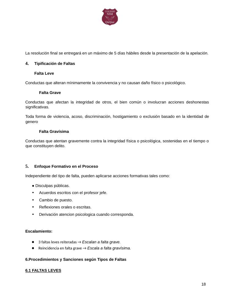 Página 18 del RICE Colegio NSM