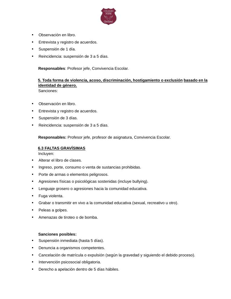 Página 21 del RICE Colegio NSM