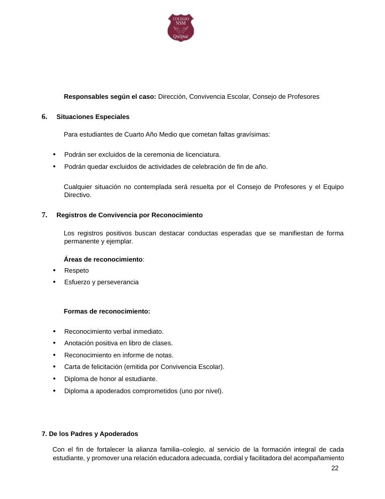 Página 22 del RICE Colegio NSM