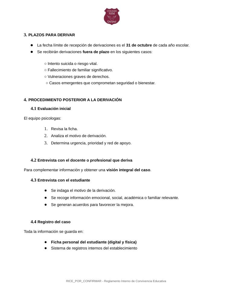 Página 39 del RICE Colegio NSM