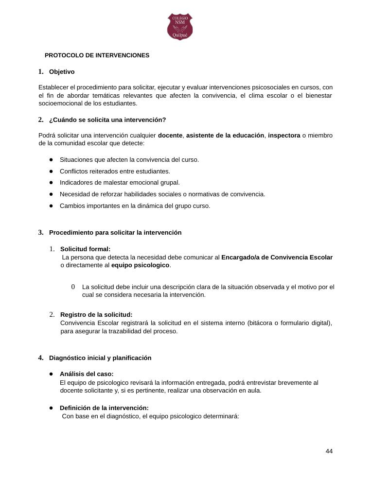 Página 44 del RICE Colegio NSM