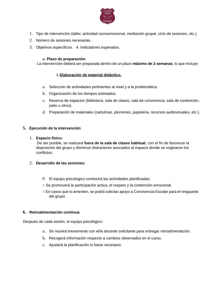 Página 45 del RICE Colegio NSM
