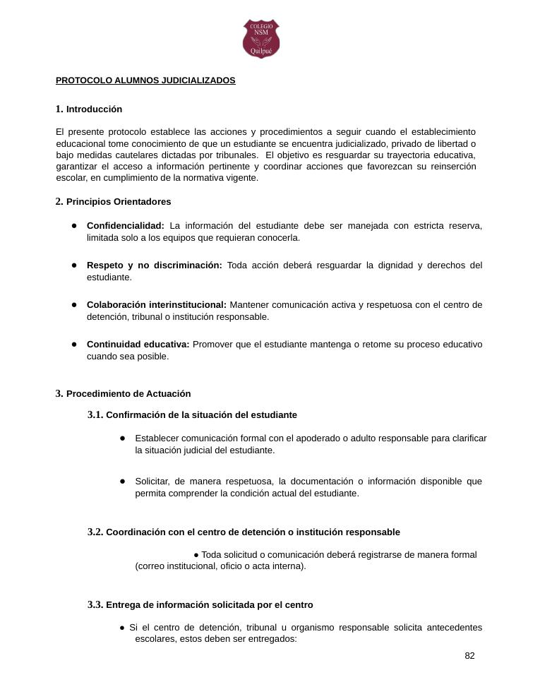 Página 82 del RICE Colegio NSM