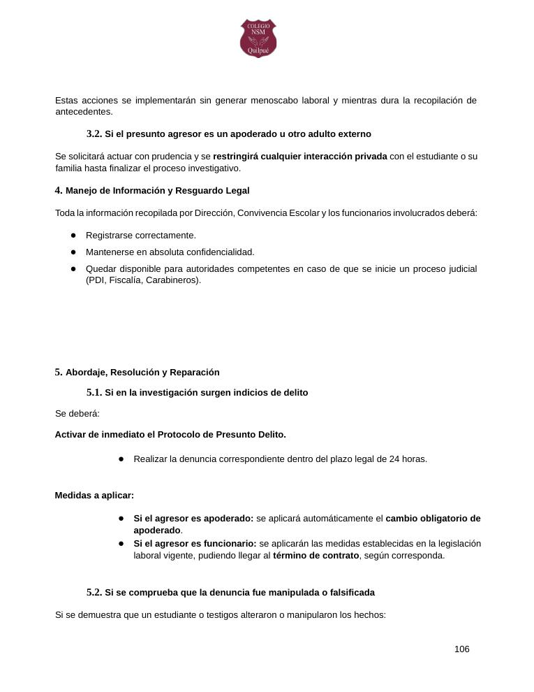 Página 106 del RICE Colegio NSM