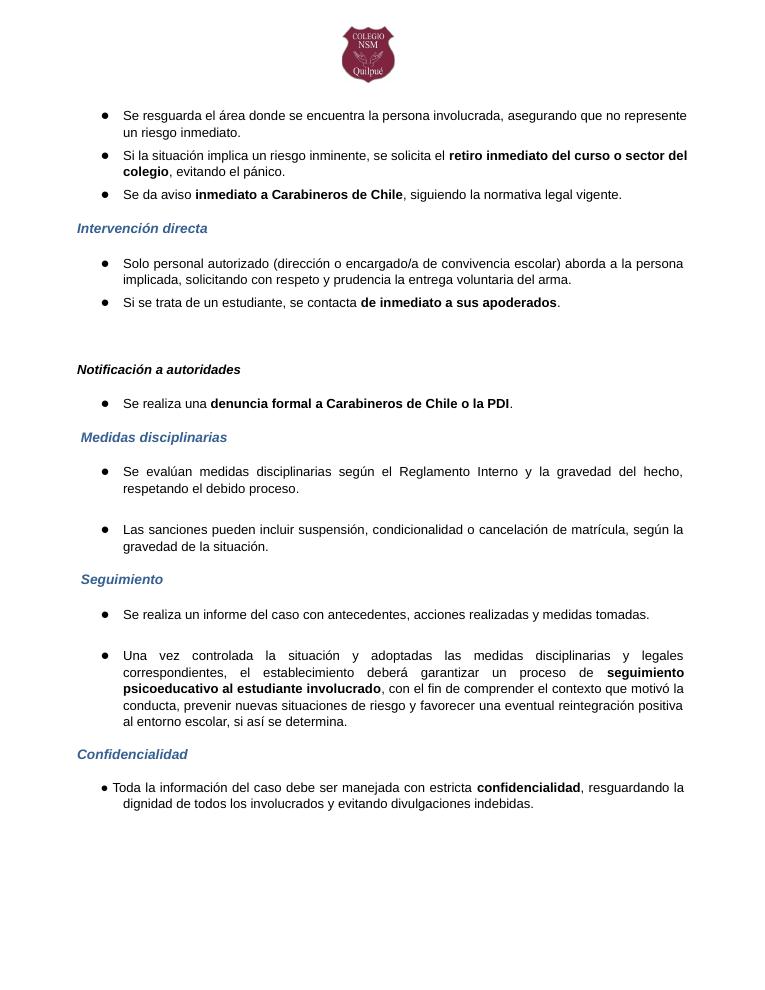 Página 129 del RICE Colegio NSM