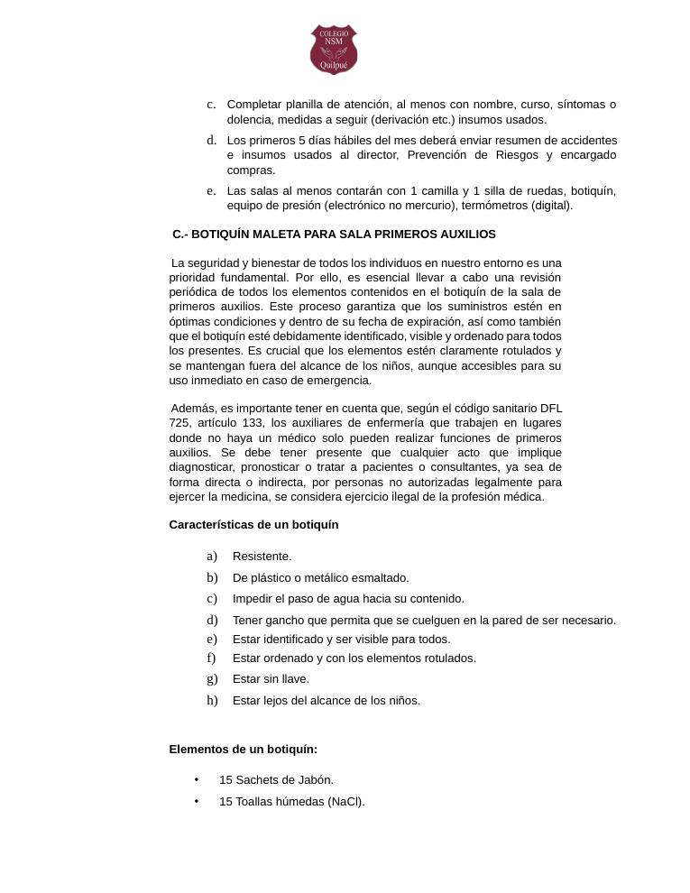 Página 179 del RICE Colegio NSM