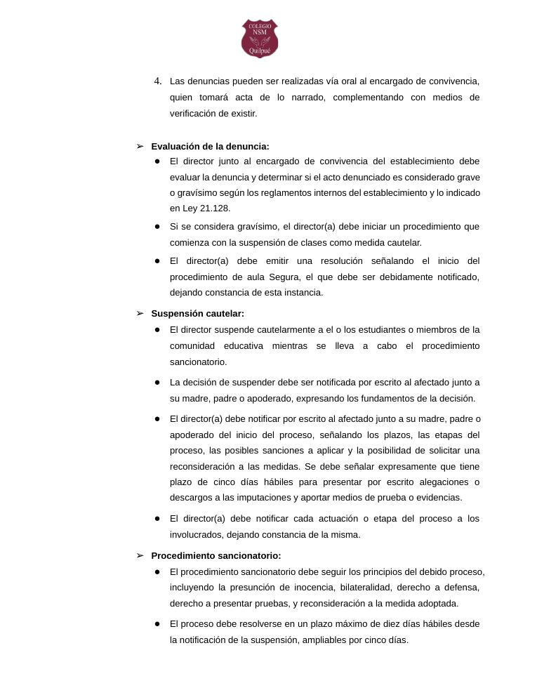Página 207 del RICE Colegio NSM
